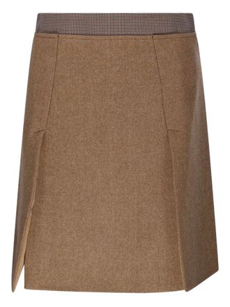Sportmax Gonna midi a quadri - Marrone