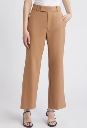 Frame Denim Easy Slim Wool Blend Crop Pants in Light Camel at Nordstrom Rack, Size 16