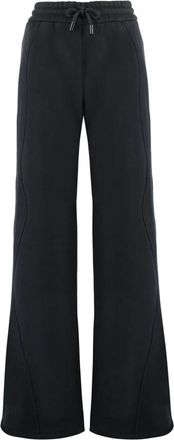 Off-white Wijde Katoenen Joggingbroek - Dames - Wijde Broeken - Zwart - M - Katoen - Broeken