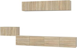 vidaXL 5 Piece TV Cabinet Set Sonoma Oak Engineered Wood vidaXL