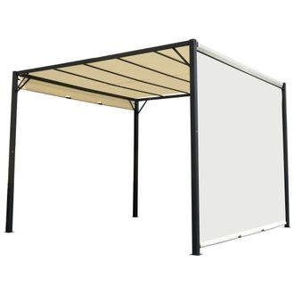 OUTSUNNY P&eacute;rgola 295x295x226 cm crema