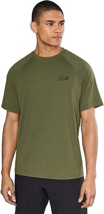 Mountain Hardwear Crater Laketm Short Sleeve Mens Clothing Combat Green : 2XL, Polyester/Elastane