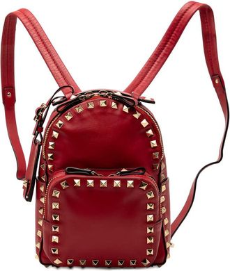 Valentino Pre-owned Valentino Mini Calfskin Rockstud Backpack Ladies 797P1GM7MOYXB8W6