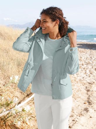 Casual Looks Langjacke CASUAL LOOKS, Damen, Gr. 36, kalkmint, 100% Polyester, unifarben, Jacken Langjacke