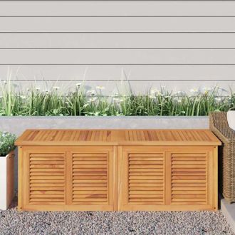 vidaXL Contenitore Giardino con Borsa 150x50x55 cm Legno Massello Teak vidaXL