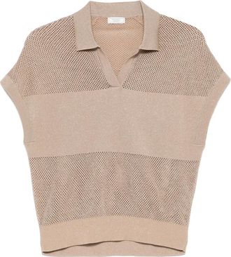 PESERICO Polo con decorazione - Marrone