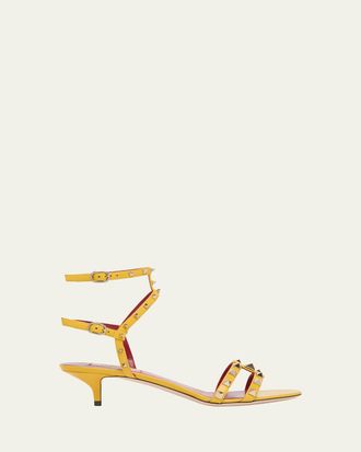 Valentino Garavani 40mm Rockstud Leather Sandals