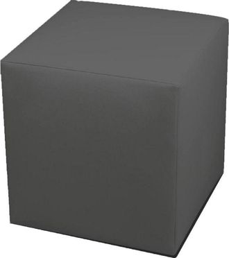 Dmora Puf Acerbo, Sill&oacute;n Multiusos, Puf, Puf Reposapi&eacute;s, Made In Italy, 40x40 H42 Cm, Gris Oscuro - Dmora