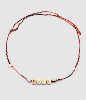 I saved the Fish Collier Paix Orange Noir