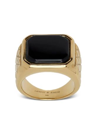 Ernest W. Baker Anello con onice - Oro