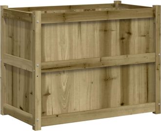 vidaXL Jardinera De Madera De Pino Impregnada 90x50x70 Cm Vidaxl