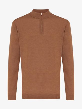 Gentiluomo Bruine gold turtle zip