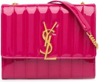Saint Laurent Pre-owned Cross Body Bags, female, Pink, Size: ONE SIZE Pre-owned Leather crossbody-bags