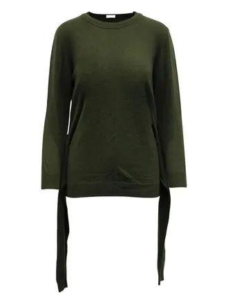 Sandro Wollen trui met strikdetail - Groen