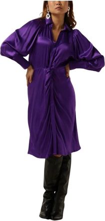 Co'Couture Harvey Drape Jurk - Dames - Casual kleedjes - Paars - S - Polyester - Kleedjes
