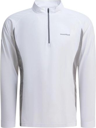 Montbell US Cool Long Sleeve Zip Shirt - Heren - Longsleeves - Wit - L - Leer - Tops