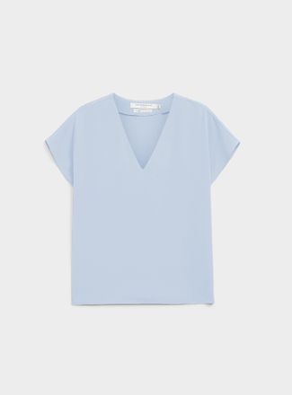 Contemporaine Womens Cap-sleeve flowy blouse