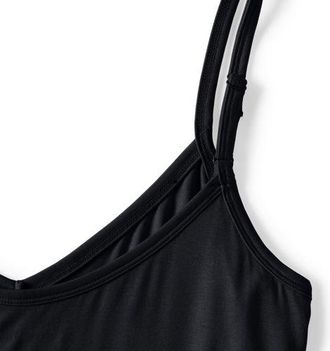 Black Premium By EMP Damen Top Mit Schmetterling-Motiv – Spaghettiträger, Rundhals, Schwarz
