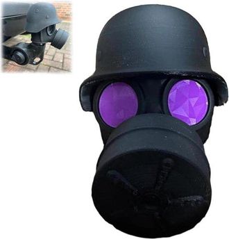 OEM Cubierta Para Enganche De Remolque, Tapa Protectora, Forma De Casco Y M&aacute;scara De Gas, Cabeza Esf&eacute;rica De 50 Mm, Morado