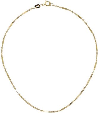 Italian Gold, Inc 10K Twisted Mirror Station Anklet