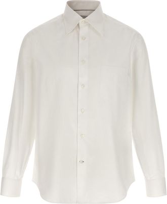 Brunello Cucinelli White Regular Solid Shirt