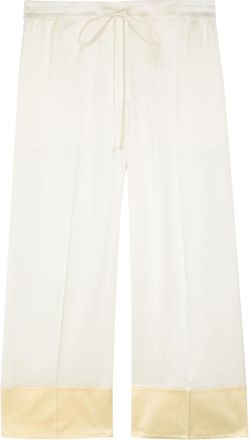 Toteme Drawstring Straight-leg Satin Trousers - White - 38 (UK10 / S)