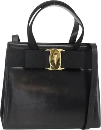 Ferragamo Pre-owned Handbags, female, Black, Size: ONE SIZE Pre-owned Hand Bag