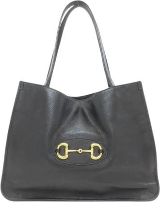 Gucci Pre-owned Vintage Tote Bag - Dames - Vintage Shopper - Zwart - ONE Size - Leer - Vintage
