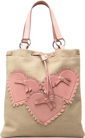 Saint Laurent Pre-owned Saint Laurent Canvas Heart Kahala Tote Ladies LYSA2VC55VLTQZKB