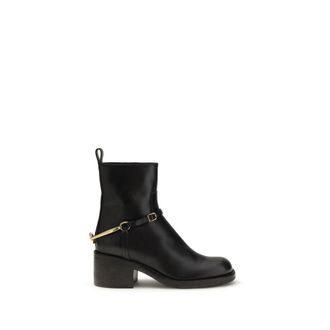 Chlo&eacute; Black Lamb Ovis Aries Aries Ankle Womens Boots