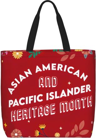 Generic Women Handbag Asian American And Pacific Islander Heritage Month Women Tote Bag Folding Reusable Beach Travel Bags, For Christmas, Swim, Wedding, Gym,