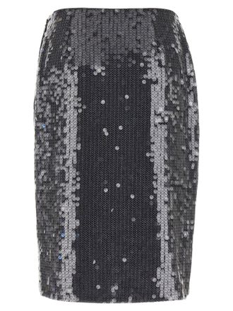 Rotate Sequin Midi Skirt - Black
