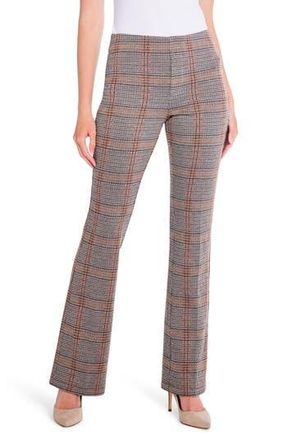 Nic+Zoe Sketched Plaid Bootcut Pants in Grey Neutral Multi at Nordstrom Rack, Size X-Large