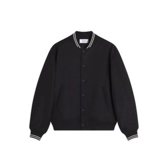 Maison Kitsun&eacute; Heren, Jassen, Zwart, Maat: M Wol