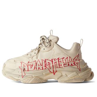 Balenciaga (WMNS) Balenciaga Triple S Diy Metal Beige Red Black 524039W2FAY9016