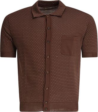 Rakk&igrave; Juneau TK Shirt - Heren - Korte mouwen Overhemden - Bruin - XL - Katoen - Overhemden