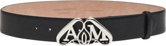 Alexander McQueen Black Logo Buckle Belt