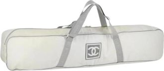 Chanel Pre-owned Vintage Nylon Schoudertas - Dames - Vintage Schoudertas - Wit - ONE Size - Nylon - Vintage