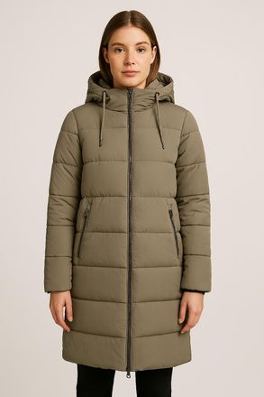 Only Steppmantel ONLY ONLMANNY LONG PUFFER COAT OTW ZL, Damen, Gr. XL, grau (stone gray), Web, Obermaterial: 60% Polyester, 40% Nylon, unifarben, regular f