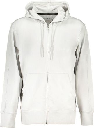 Calvin Klein Mens Zipup Hoodie Casual Style - Light Grey Cotton - Size Medium