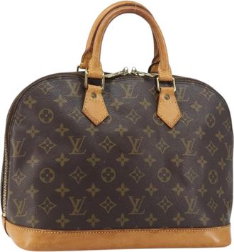 Louis Vuitton Alma Handbag Monogram Canvas Brown Canvas Handbag (Pre-Owned)