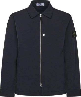 Stone Island Zip-Up Jacket With Logo