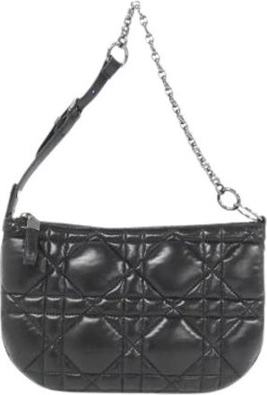 Dior Pre-owned Mini Bags, female, Black, Size: ONE SIZE Pre-owned Caro Tulipbag Calf Shoulder Bag
