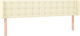 vidaXL Cabecero De Cuero Sint&eacute;tico Color Crema 183x16x78/88 Cm Vidaxl