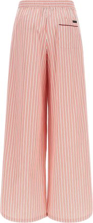 Dolce & Gabbana Striped Cotton-Silk Poplin Trousers - Pink