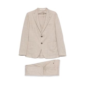 Tagliatore Single Breasted Suits, male, Beige, Size: M Suit