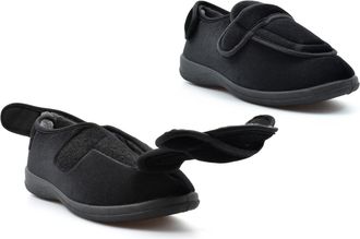 Generic Womens Wide Slippers Womens Memory Foam Slippers Size 9 Ladies Memory Foam Slipper Size 7 Strap Fastening Slipper Comfort Wide Fit Strap Fastening Siz