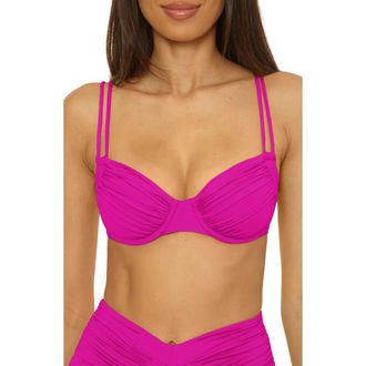 BECCA by Rebecca Virtue Color Code Underwire Bikini Top in Hibiscus at Nordstrom Rack, Size Small