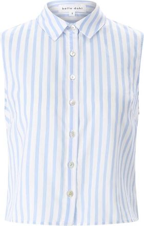 Bella Dahl Mouwloze Blouse - Dames - Overhemden - Blauw - M - Katoen - Overhemden