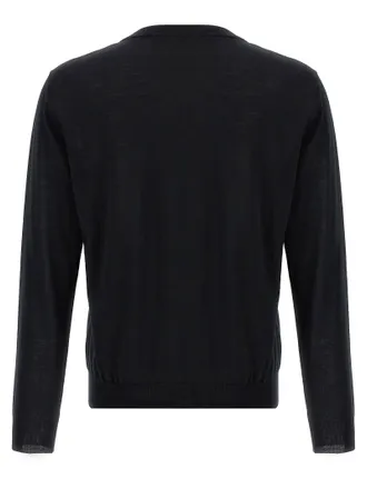 Valentino Garavani Logo-Embroidered Wool Sweater - Black